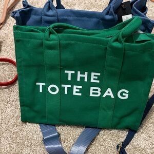 Green 'The Tote Bag' Canvas Tote for Men